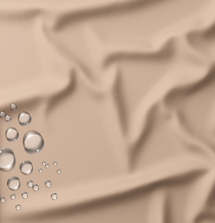 Coupon 2m de ciré imperméable coloris galet