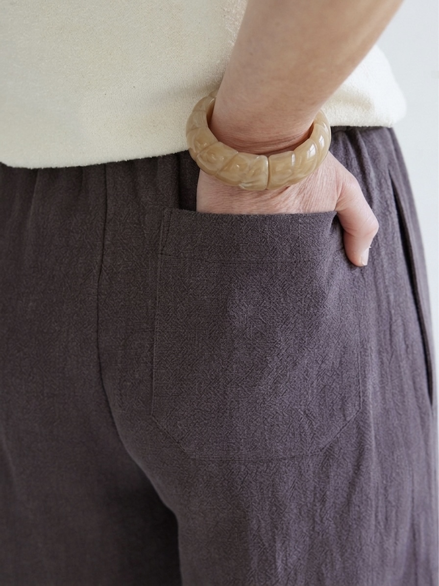 Jonc torsadé en résine recyclée camel