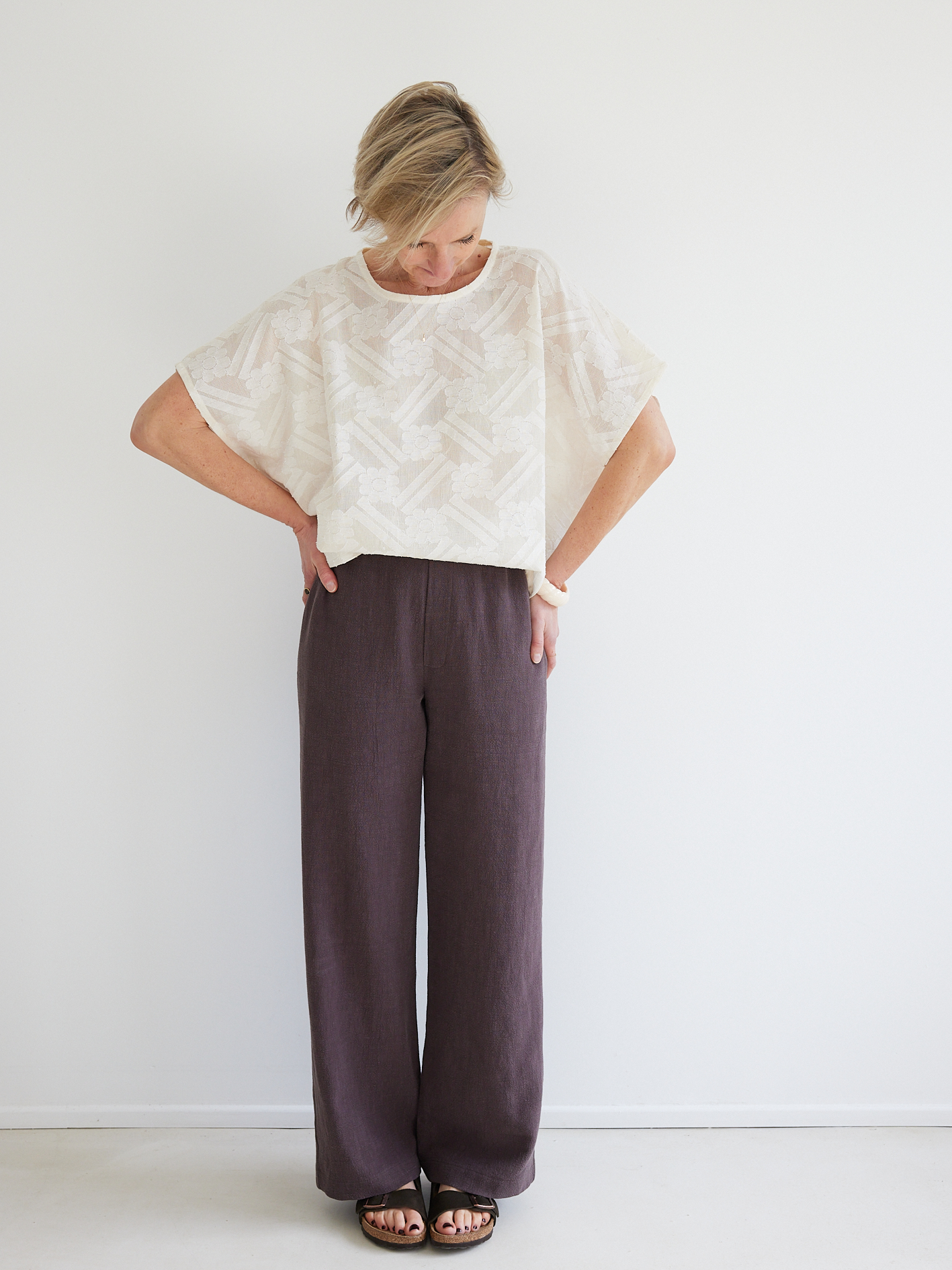 KIT À COUDRE - le pantalon Bobo en lin lavé cacao