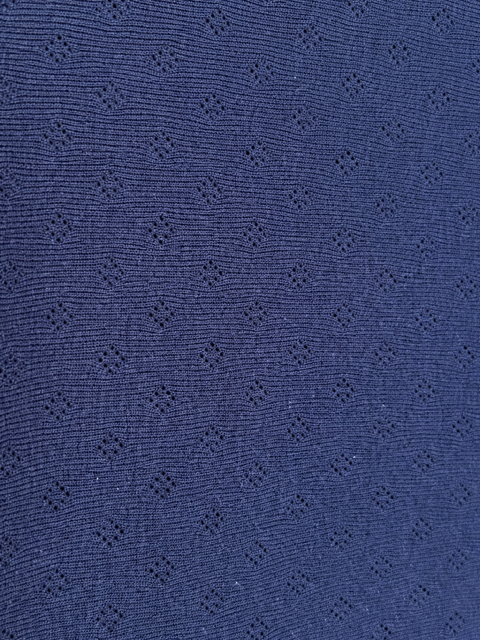Coupon 2m de JERSEY MAILLE POINTELLE MARINE