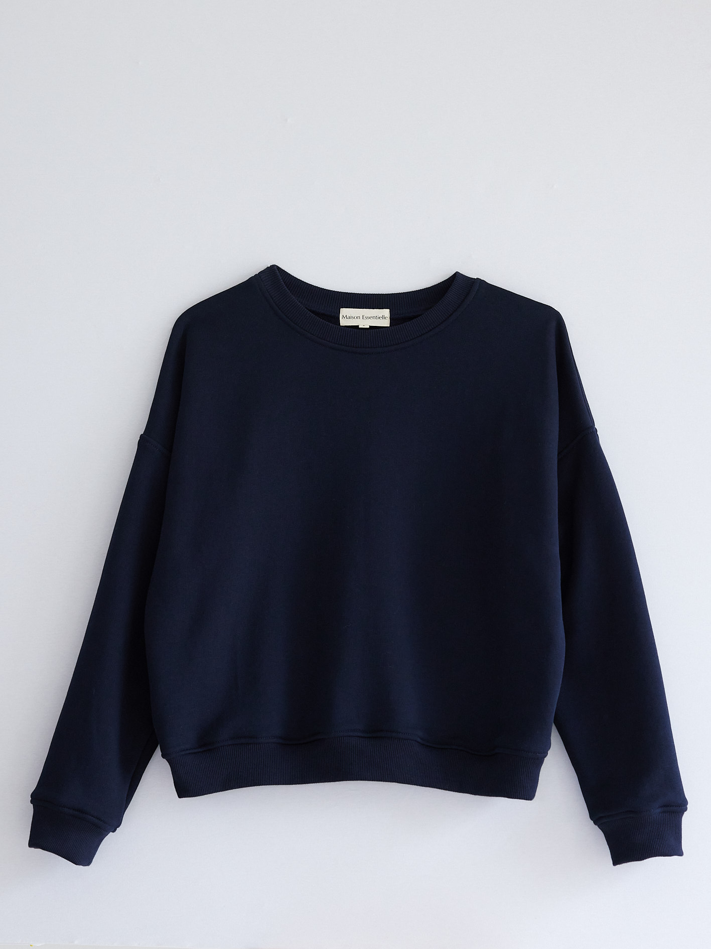 Le sweat Parfait en molleton marine - cousu