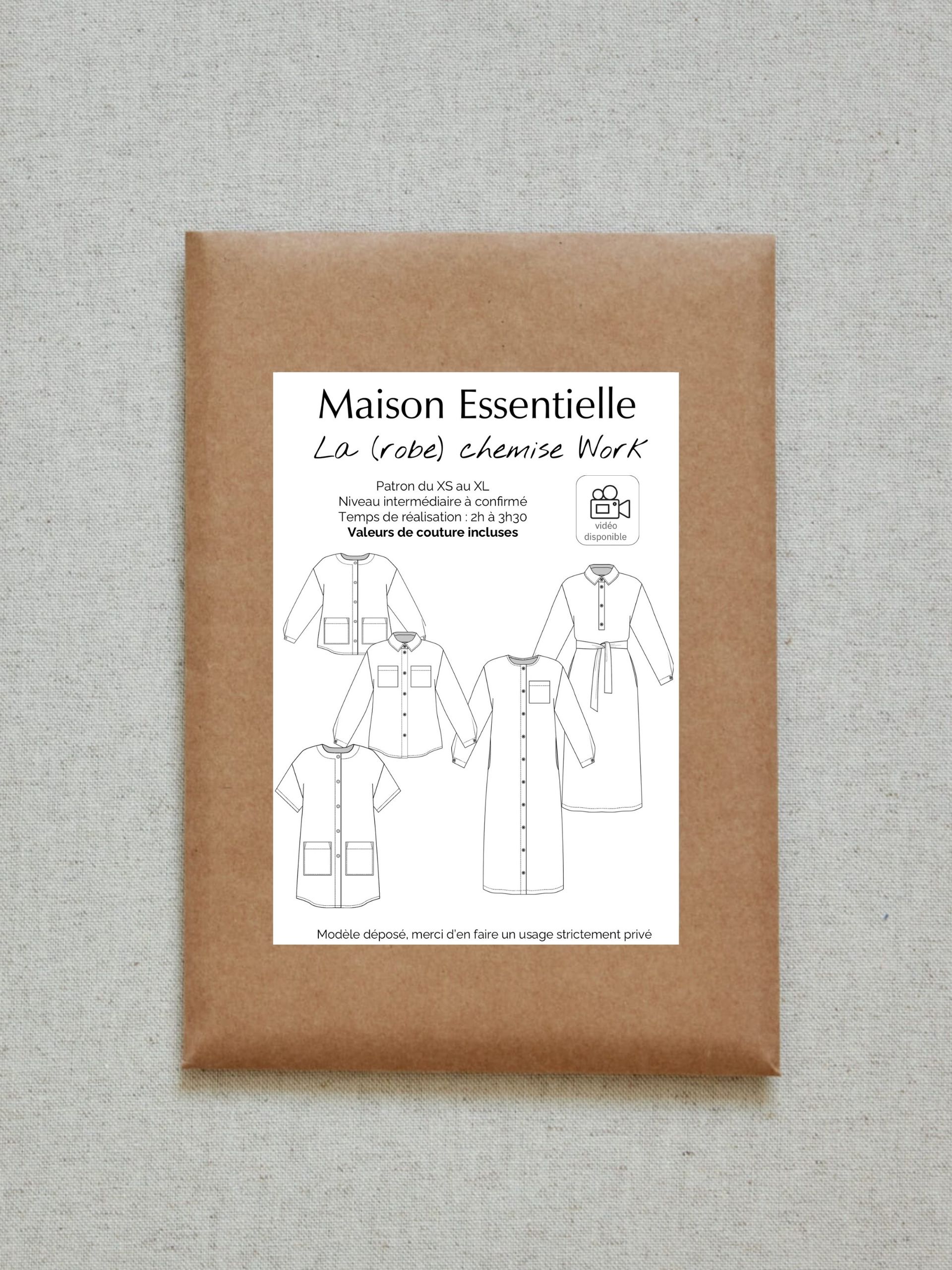 Patron La chemise et la robe chemise WORK