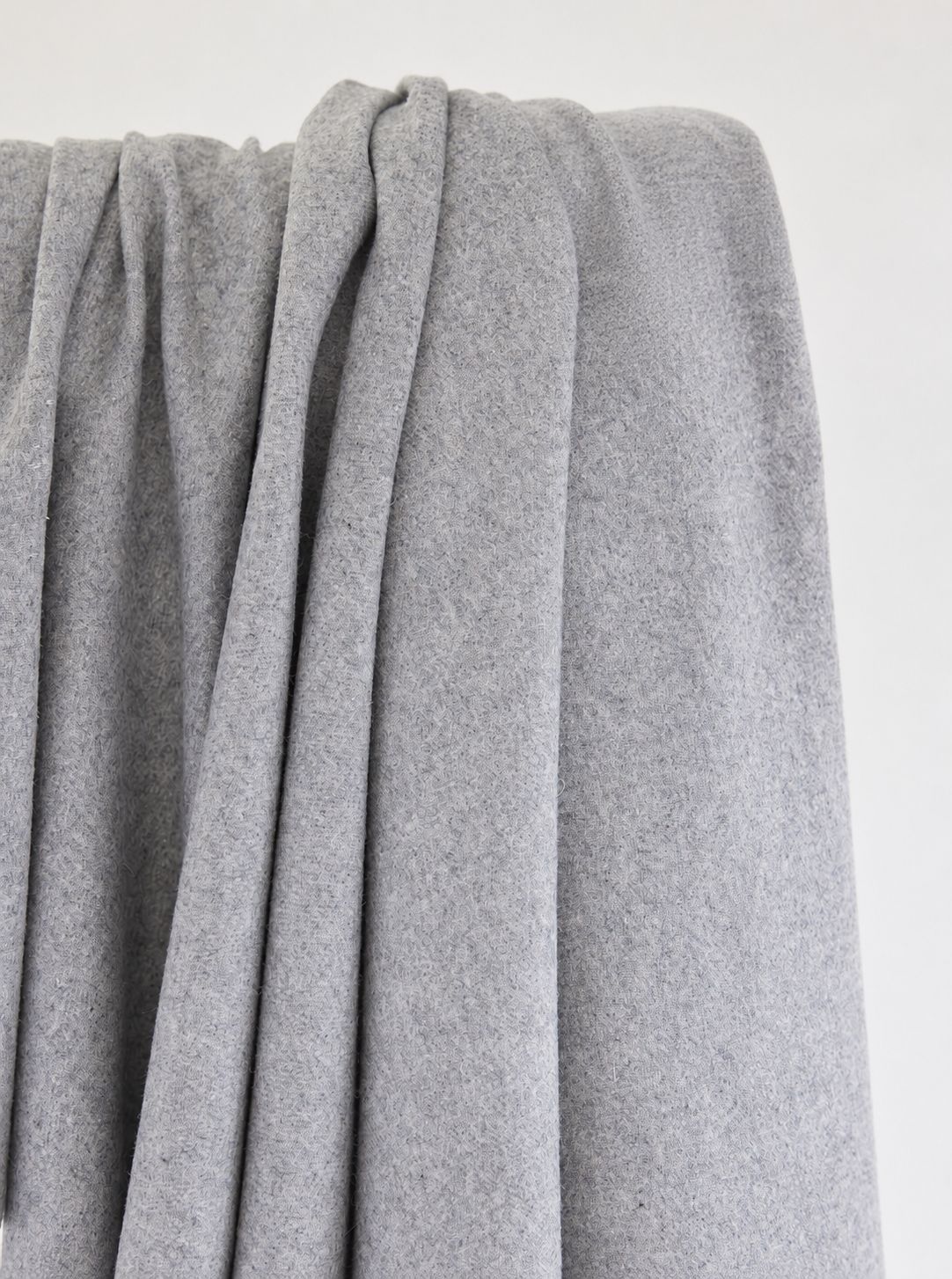 Coupon 1,6m de FLANELLE DE LAINE GRISE