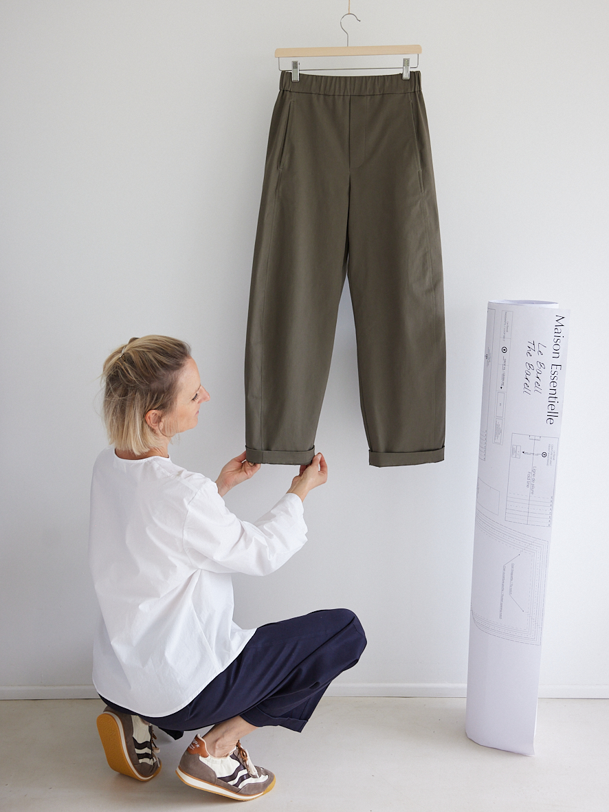 Coupon 2m de SERGÉ KAKI CENDRÉ Oekotex – Image 8