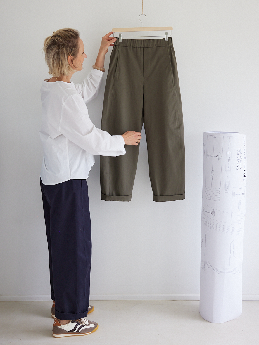 Coupon 2m de SERGÉ KAKI CENDRÉ Oekotex – Image 9